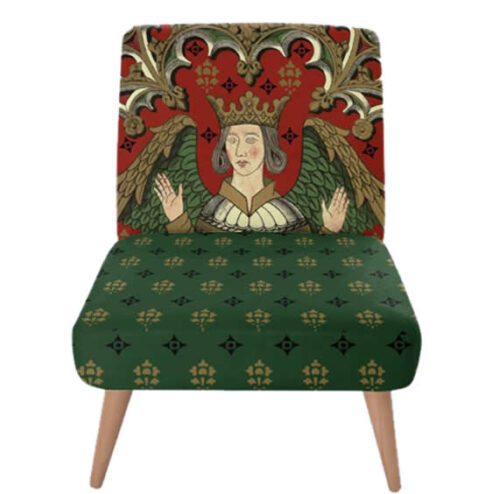 Mid-Century-Modern-Chair-in-Gothic-Eccleastic-Pattern-from-Carbrooke-Church-Norfolk
