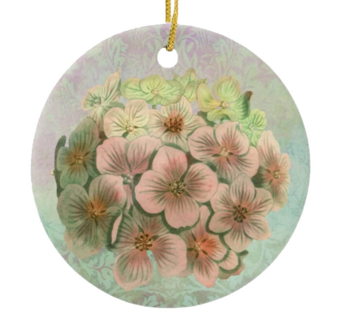 An-Endless-Summer-of-Hydrangea-Ceramic-Christmas-Ornament-front
