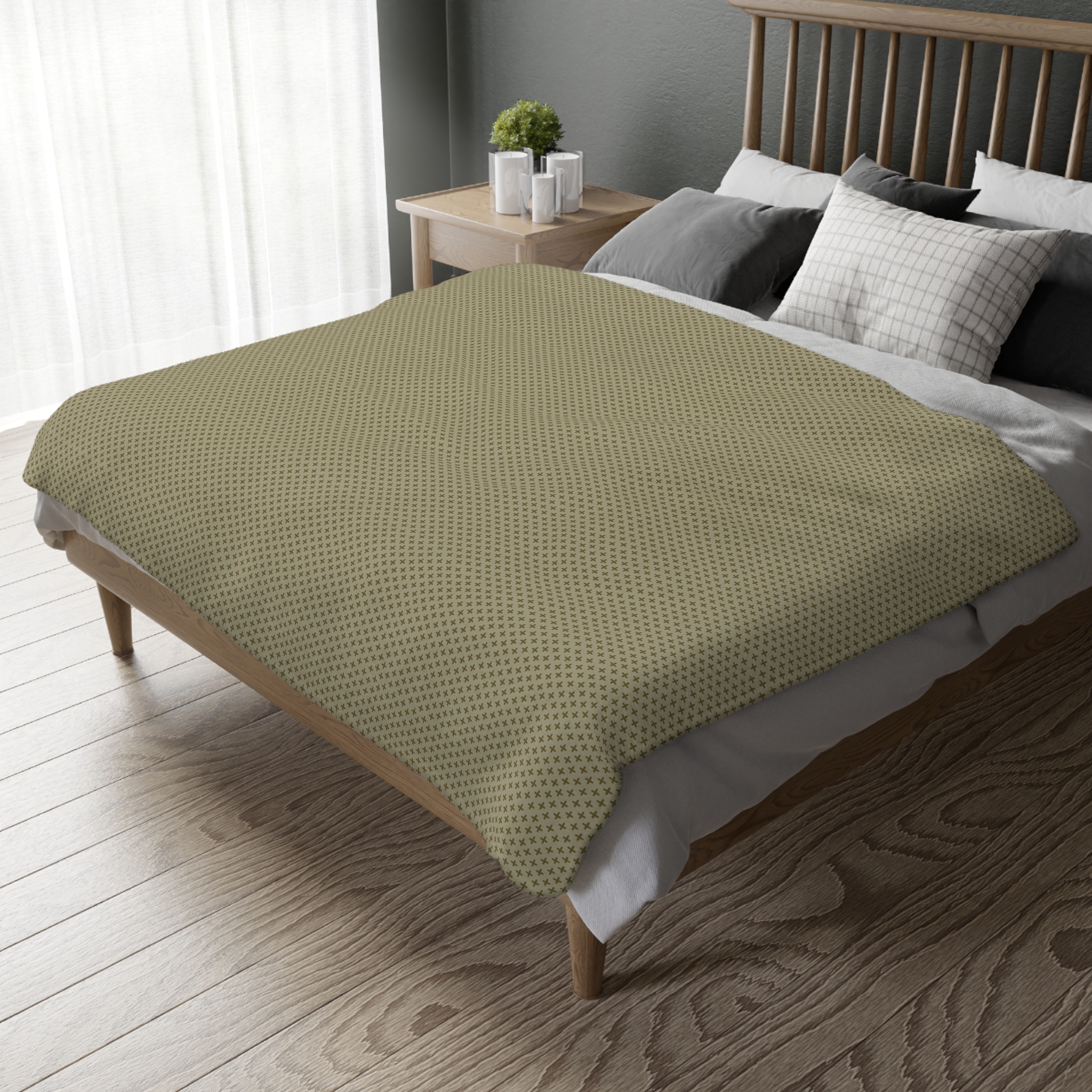 Cross Motif Velveteen Microfiber Blanket - Image 14