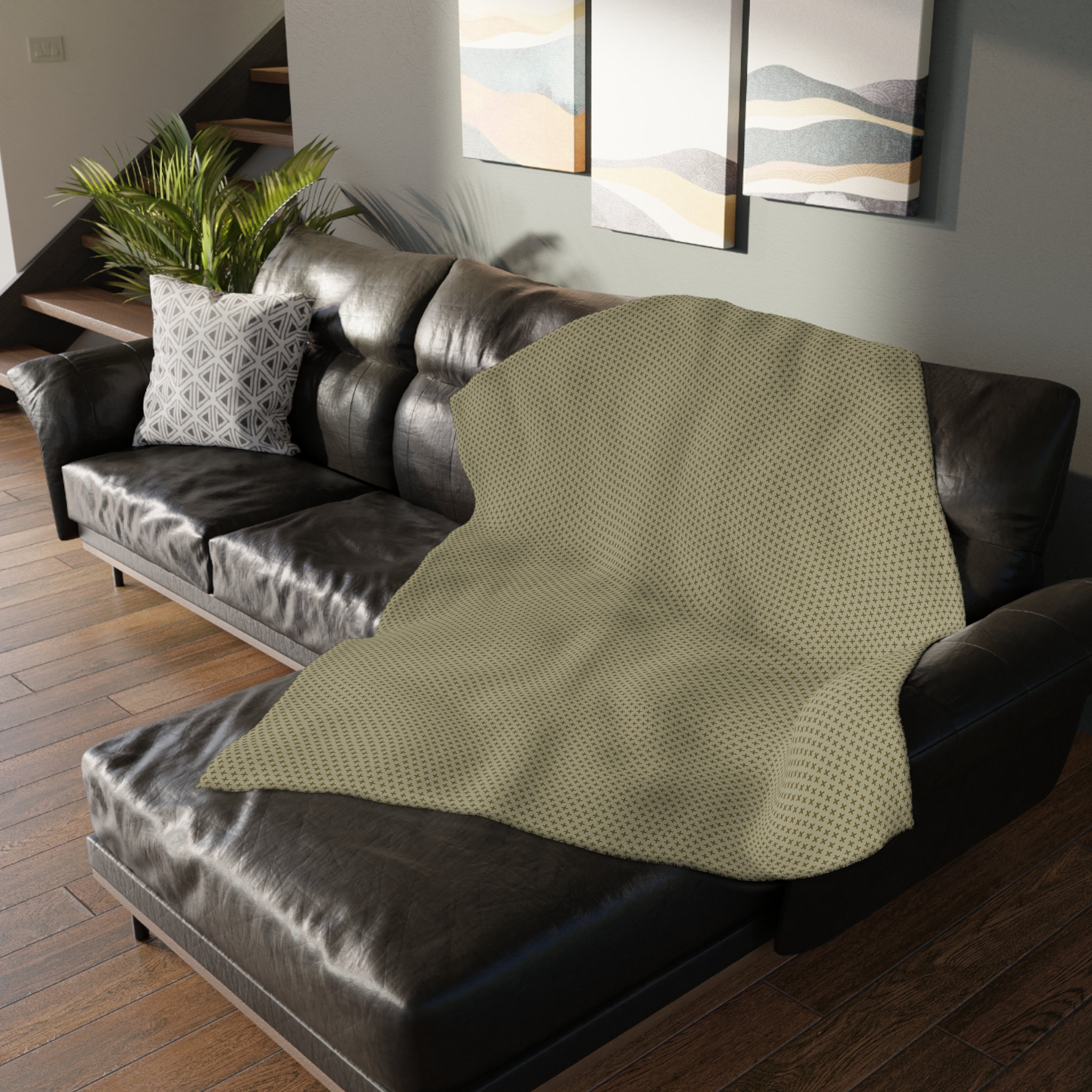 Cross Motif Velveteen Microfiber Blanket - Image 15