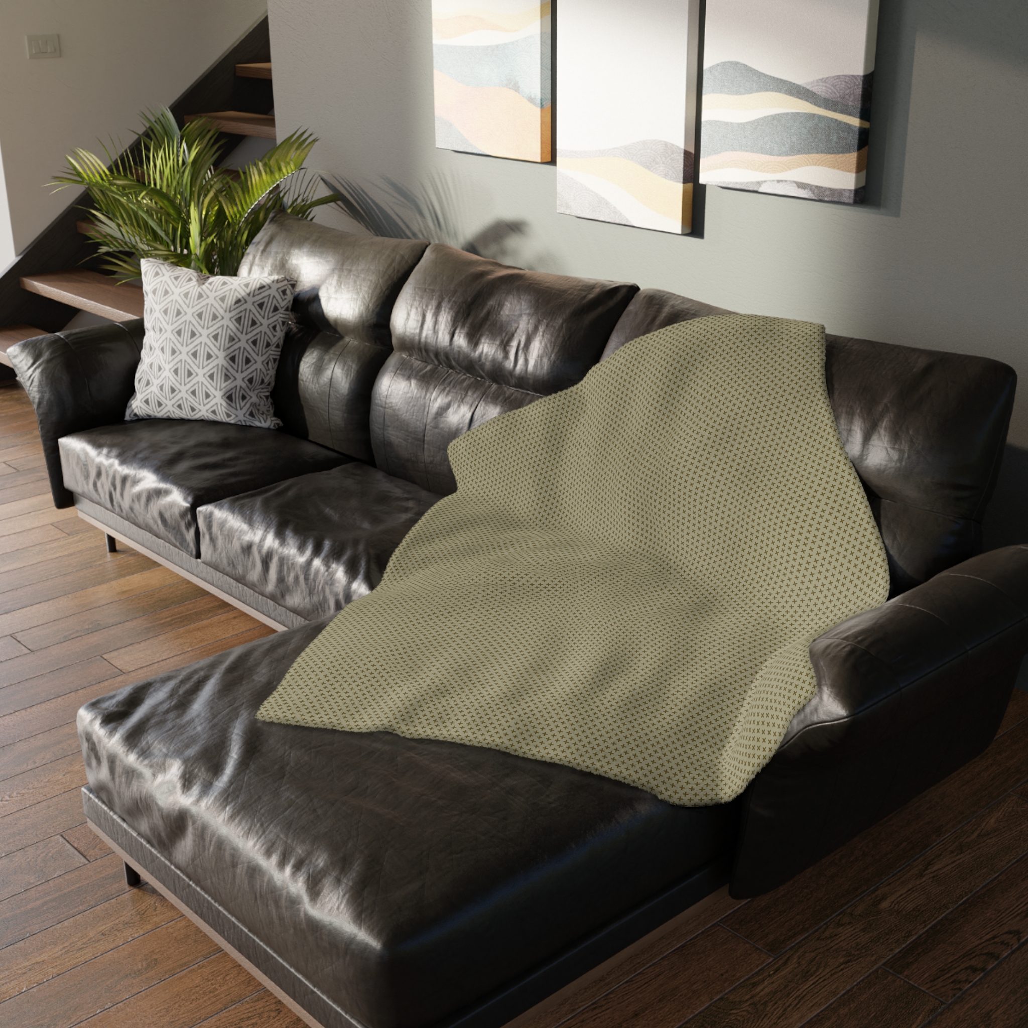 Cross Motif Velveteen Microfiber Blanket - Image 10