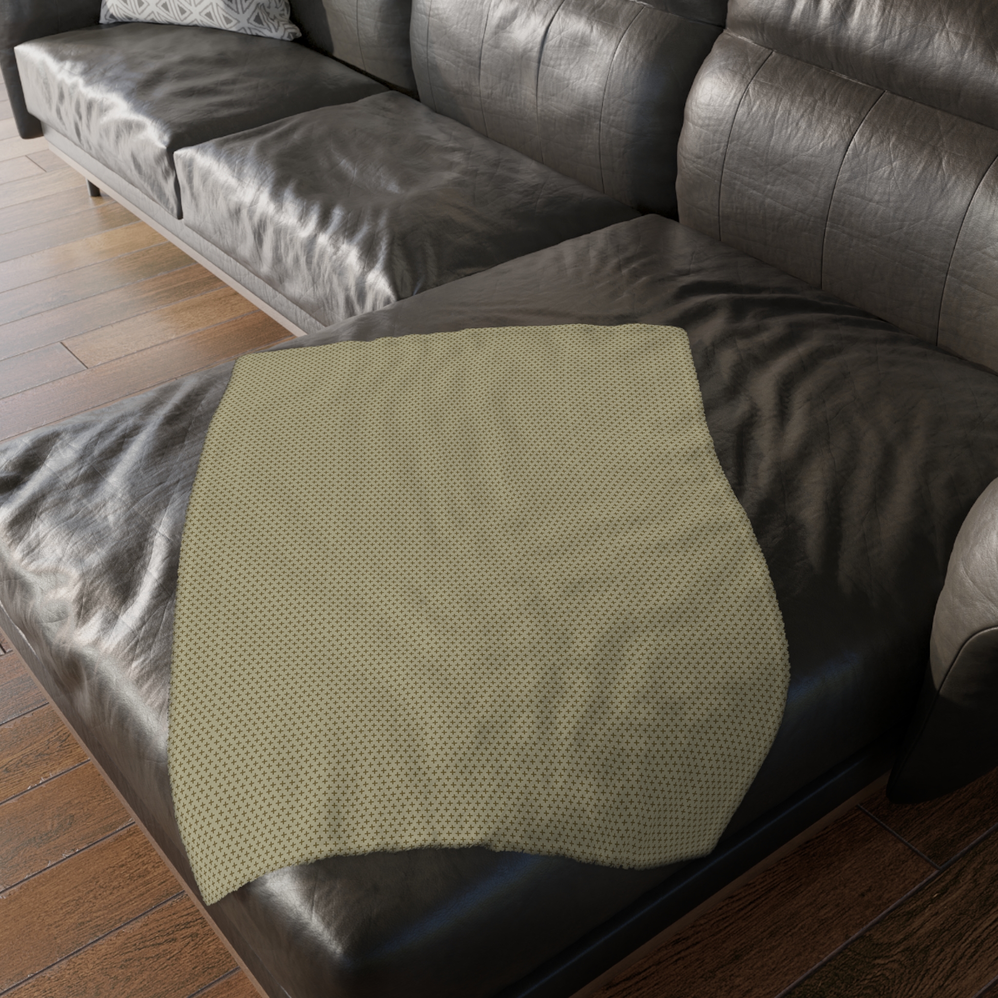 Cross Motif Velveteen Microfiber Blanket - Image 5